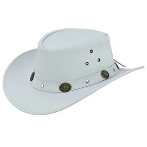 Water Resistant Leather Cowboy/ Cowgirl Western Hat. Matt Finish real Leather